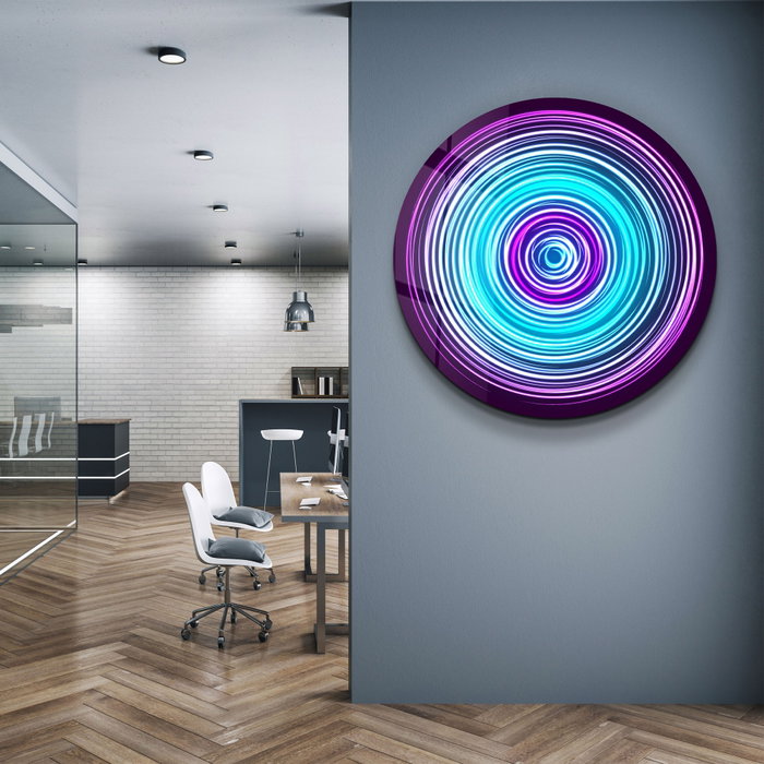 Wallity Cuadro decorativo de vidrio templado SKR-9059 (80 x 80 cm) Multicolor